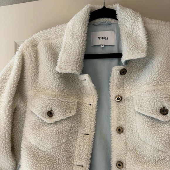 Pistola Lee Sherpa Teddy Boyfriend Jacket - Picture 6 of 9